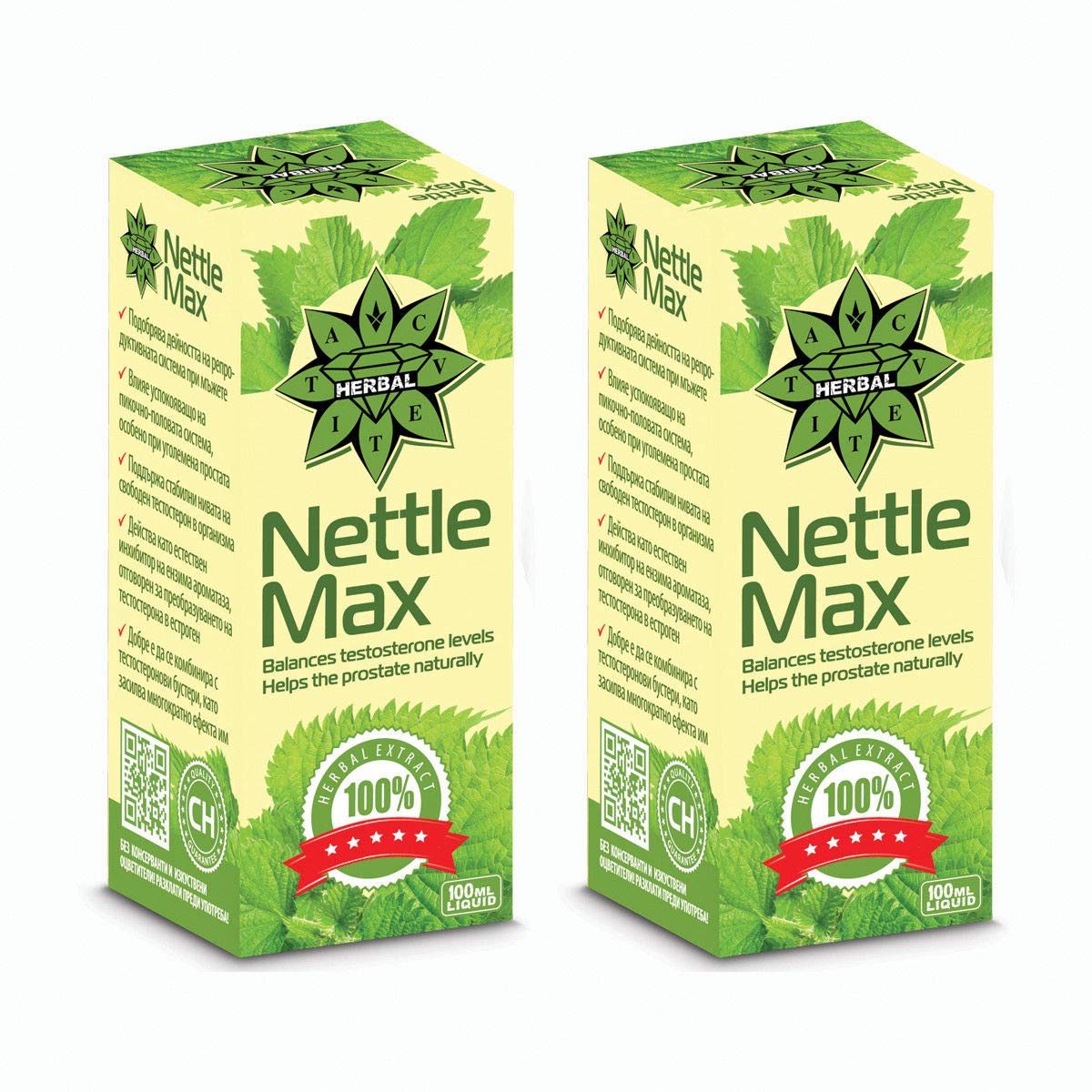 Cvetita Herbal, Nettle, Nessel Max Natürlicher Nesselwurzel Flüssiger Kräuterextrakt, Potentes Antioxidans und erhöht Testosteron, Fördert Prostata Health & Harnsäureausscheidung (2)