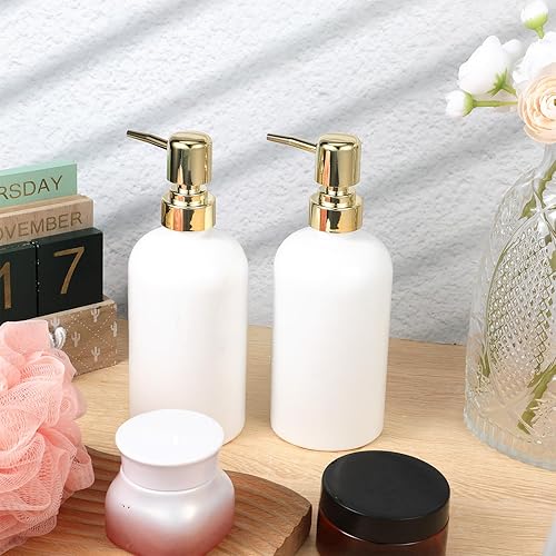 Miniatura 7 de 2 Pack Gold Soap Dispenser Pump Soap Dispenser Replacement Pump Gold Bathroom Accessories for Regular Bottles Shampoo Shower Gel