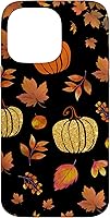 Vista 21 de Fall Leaves and Pumpkins Pattern Halloween Autumn Case for iPhone 17