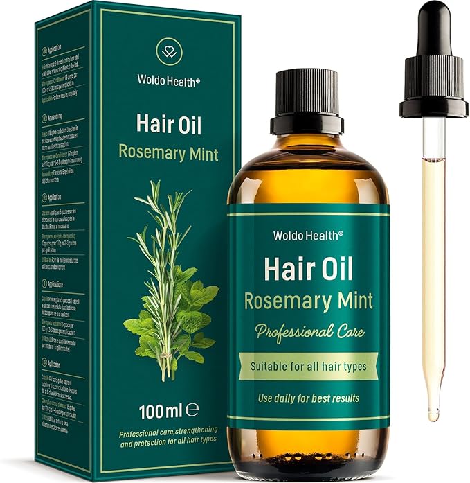 Aceite de romero con aceite de menta para el cabello 100ml con pipeta