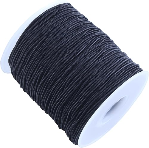 Vista 31 de KONMAY Cuerda elástica de 0.039 pulgadas, 150 yardas, cordón elástico mixto duradero para fabricación de joyas, cuentas, collares, manualidades