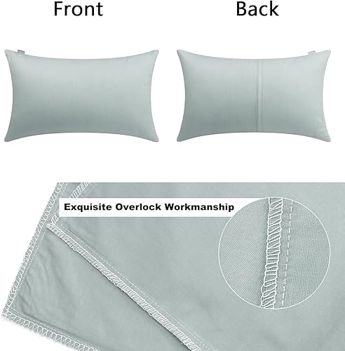 Vista 122 de Thmyo Paquete de 2 fundas de almohada cuadradas decorativas de algodón, fundas de almohada de sublimación en blanco, fundas de cojín blancas