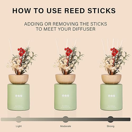 Miniatura 6 de Juego de difusor de varillas con flores realmente secas, difusor perfumado de aceites esenciales con palos, ambientadores para el hogar, fragancia