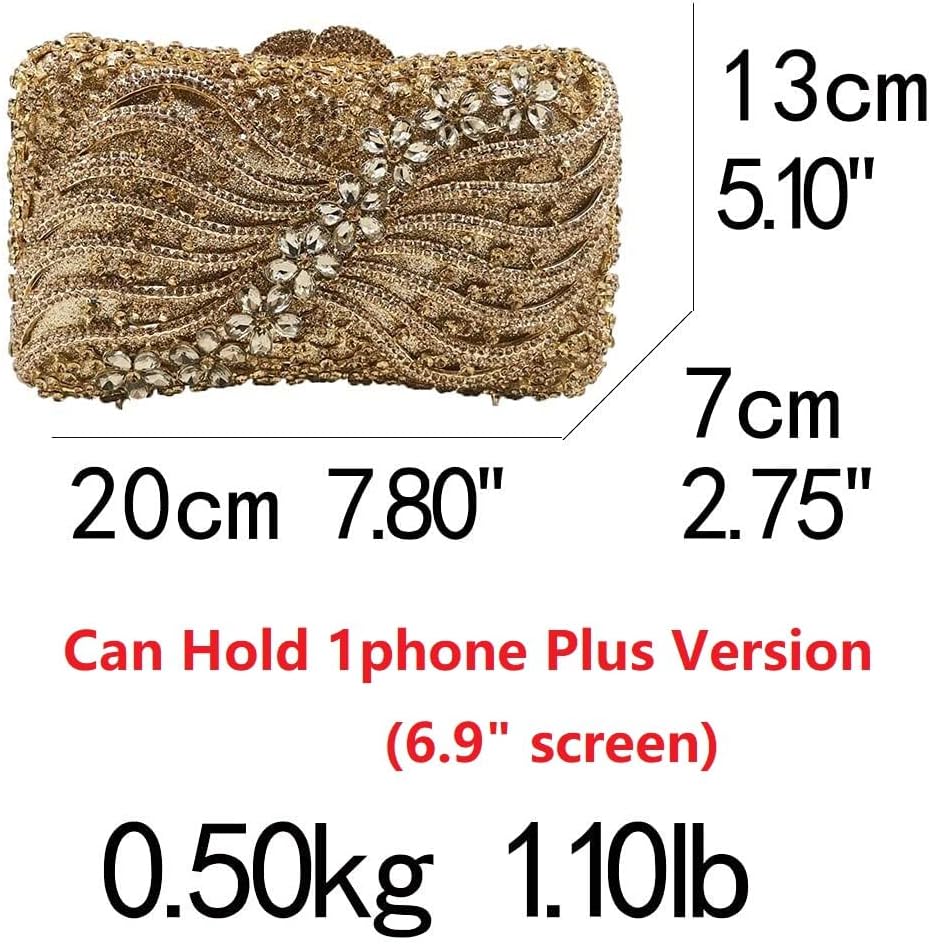 Boutique De FGG Women Crystal Clutch Evening Bags Wedding Party Rhinestones Handbags Ladies Gala Dinner Purses