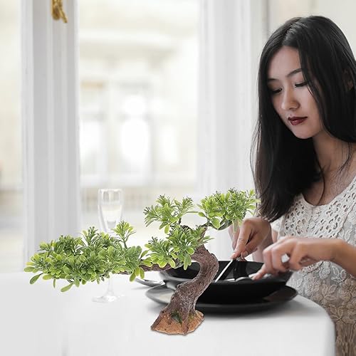 Miniatura 3 de Yardwe Plantas de flores artificiales decoración de platos de sushi flor japonesa restaurante de sushi adorno de árbol de Milán decoración de platos