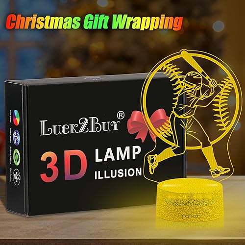 Miniatura 6 de Lucky2Buy Regalos de béisbol para niños, control remoto, luz nocturna, decoración de habitación de niños, lámpara de noche para fanáticos de los