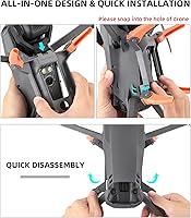 Vista 7 de Tren de aterrizaje compatible con DJI Mavic 3 Pro Spider - Kit de extensión plegable para tren de aterrizaje, accesorios para drones (gris)