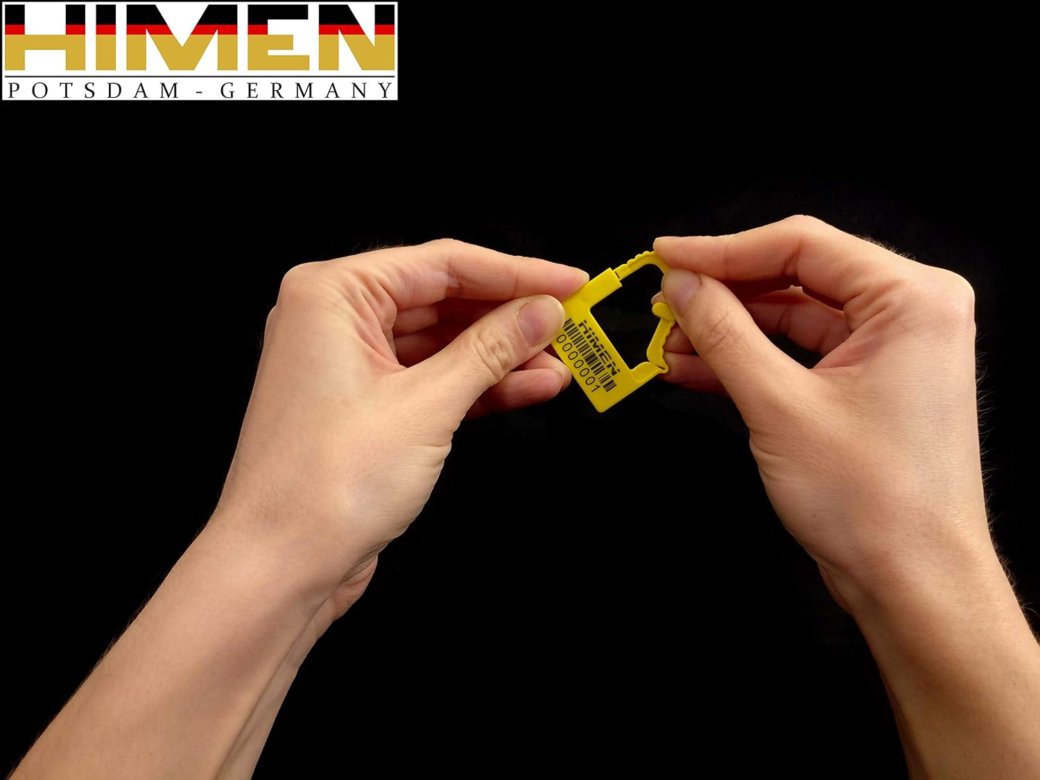 100x Indicative Seals Made of Plastic as Padlock by HIMEN, Yellow - Image 5