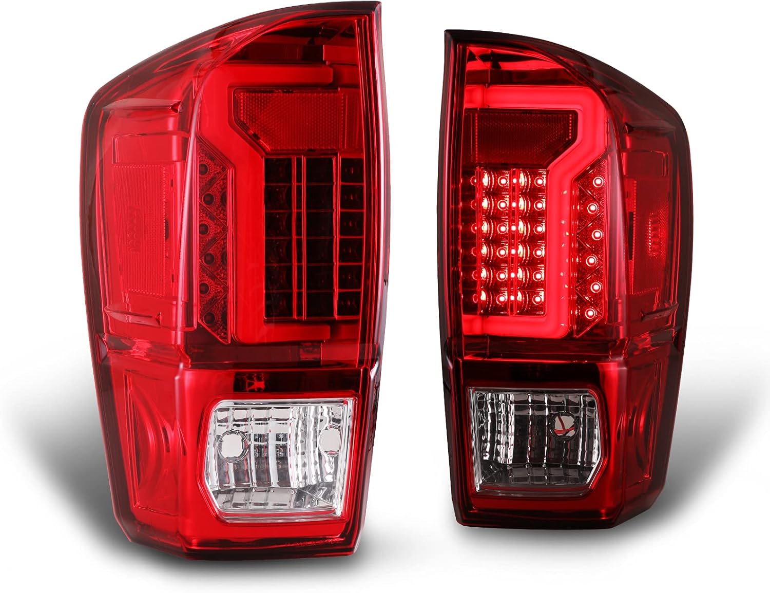 WOLFSTORM LED Tail Light Assembly (Red Lens), 2016-2022 Toyota Tacoma