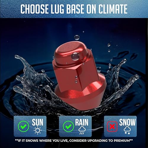 Miniatura 4 de Wheel Accessories Parts Paquete de 16 tuercas hexagonales rojas de 0.669 in 38-24 ATVUTV (rojo, 38 x 24)