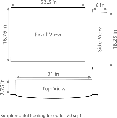 Miniatura 5 de Sunnydaze Cozy Warmth - Chimenea eléctrica para interiores, calentador de chimenea falso con 9 opciones de color, 23 pulgadas