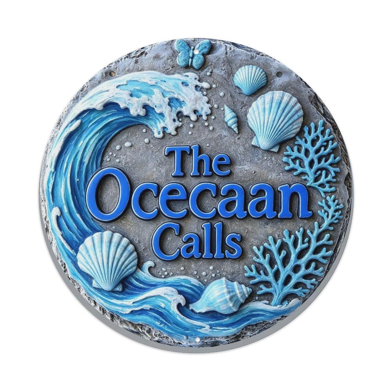 The Ocean Calls Metal Tin Sign Plaque