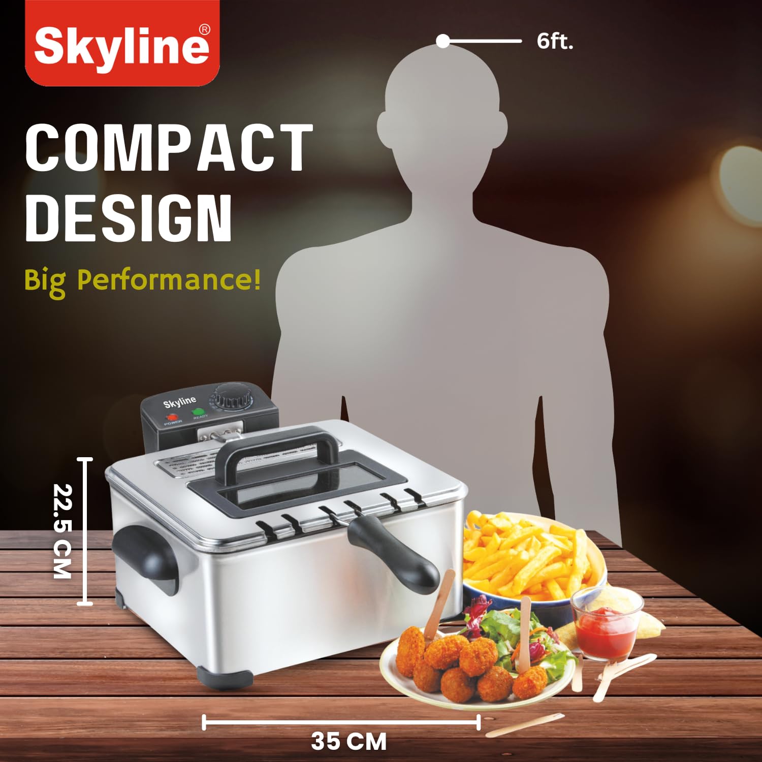 Skyline Deep Fryer with Triple Basket
