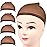 FANDAMEI Wig Cap, 4 pieces Dark Brown Stocking Wig Caps Stretchy Nylon Wig Caps for Women