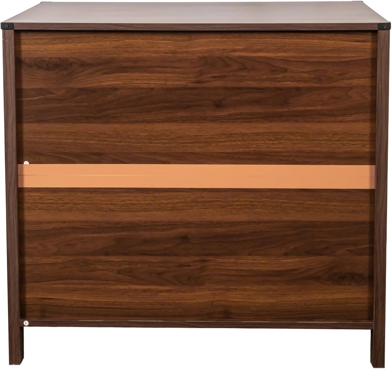 2 Drawer File Cabinet with Lock, Home Office Filing Organizer, for Letter Legal A4 Size Labeled Folders File Folder Storage, Wood Lateral Filing Cabinet (Walnut-W31.5*D20*H28.98in)