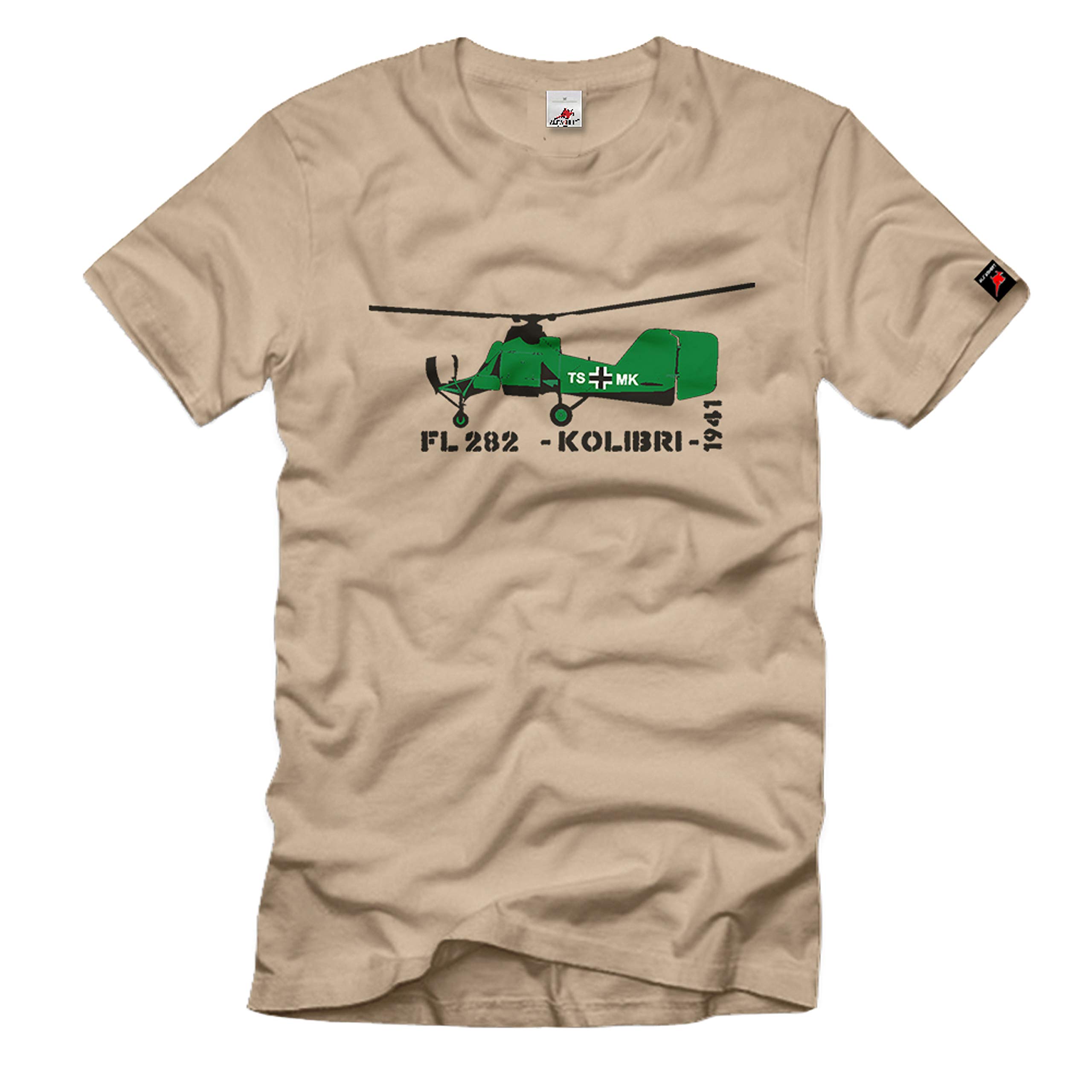 Flettner FL 282 Kolibri Military Helicopter Reconnaissance Borderkunder T Shirt # 710