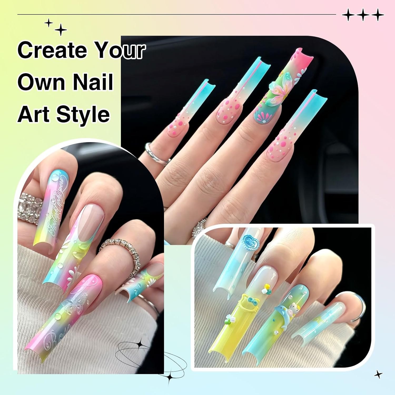 24 Color Patting Nail Gel Polish Kit, Ombre Painting Gel Palette with Sponge Applicators for Blush Blooming Floral Aura French Manicure DIY Nail Art Palette