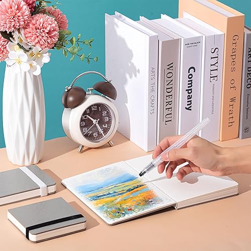 Miniatura 6 de Resholder 3 cuadernos de bocetos de papel de acuarela con 6 bolígrafos de acuarela de 7.485.513.93 pulgadas, 3 tamaños diferentes de acuarela,