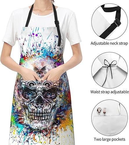 Miniatura 4 de Waterproof Apron with 2 Pockets Cooking Kitchen Bib Aprons for Women Men Unisex Adjustable Waterproof Stain Resistant