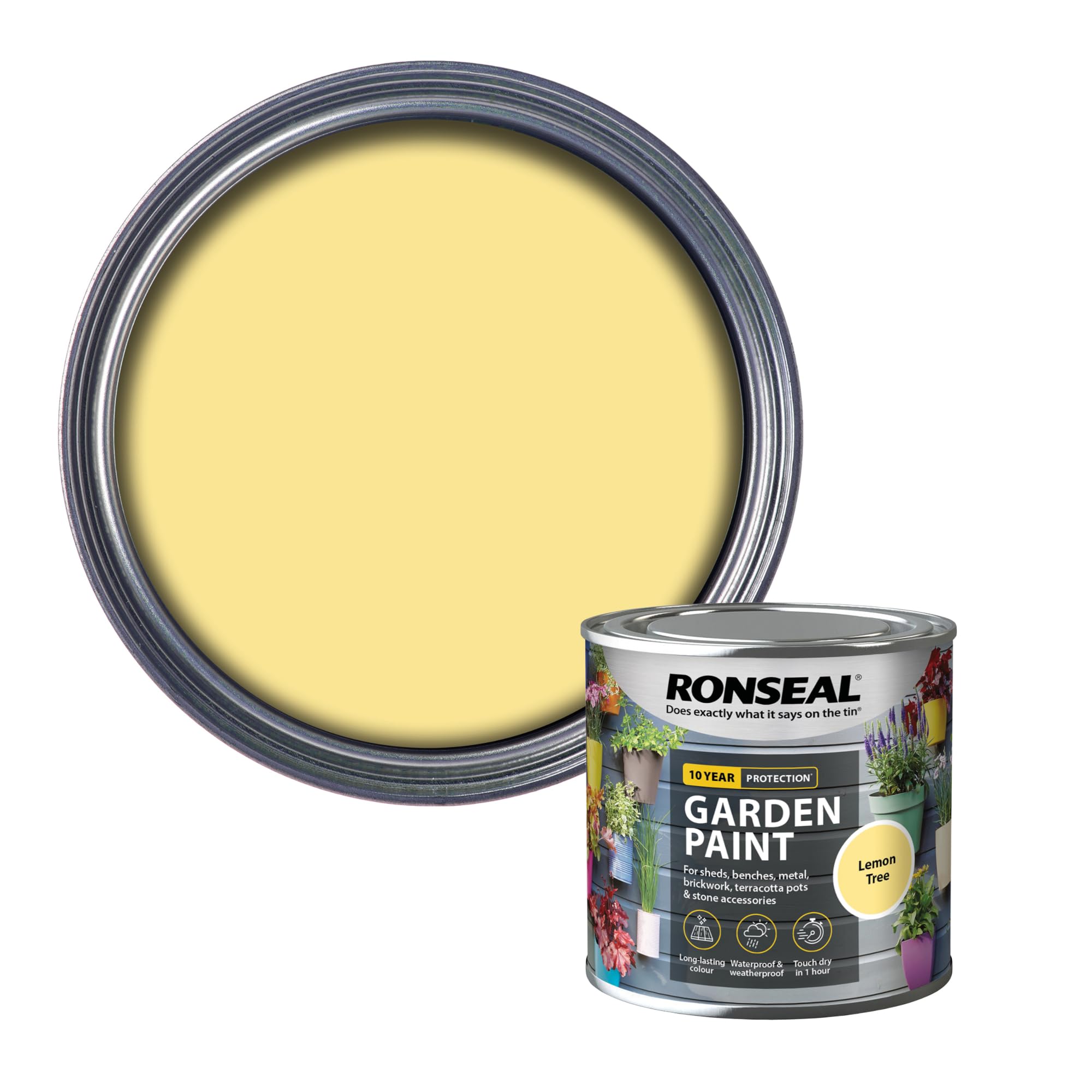 Ronseal Lemon Tree Rslgplt250 Gplt250 Garden Paint 250Ml, 250 Ml
