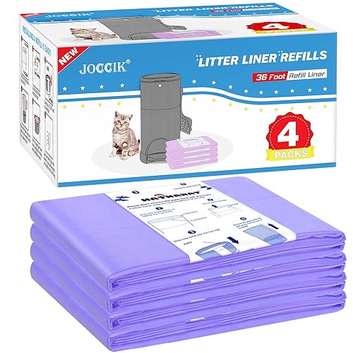 Litter Refill Bags Compatible with Litter Chanp, 4 Pack One 36 Foot Litter Waste Receptacle Refill Liners
