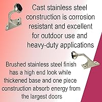 Vista 3 de Harris Hardware 4153-B Tope de puerta de acero inoxidable fundido de 90 grados con parachoques de goma, 1 paquete