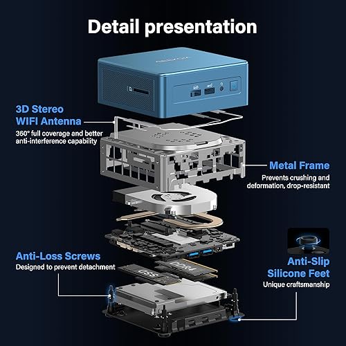 Miniatura 6 de Estrella de ahorro de costos comerciales GEEKOM Mini PC IT12 (cobertura de 3 años) con mini computadoras Intel i5-12450H de 12 generación, ampliable