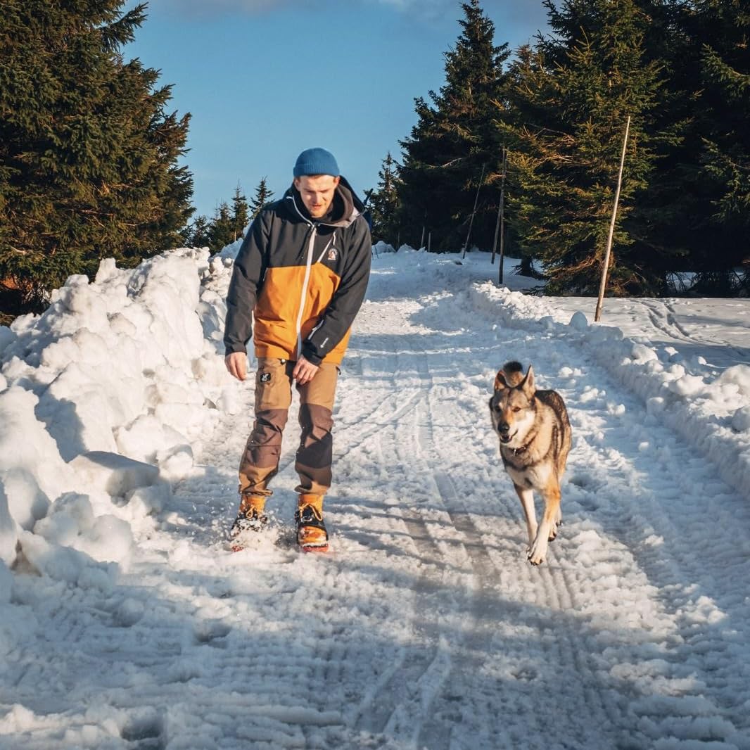 Raquetas de nieve ligeras 2 en 1 con pinchos para hombre y mujer, talla de zapato 36 – 48, adecuadas para esquiar, rastrear, patinar, escalar en invierno sobre hielo y nieve