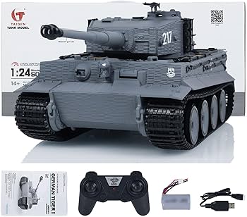 1/24 RCバトルタンク タイガーI型 戦車ラジコン リアルサウンド＆リコイル Amazon.co.jp: wheelfun タイゲン 1/24 RC バトルタンク タイガーI