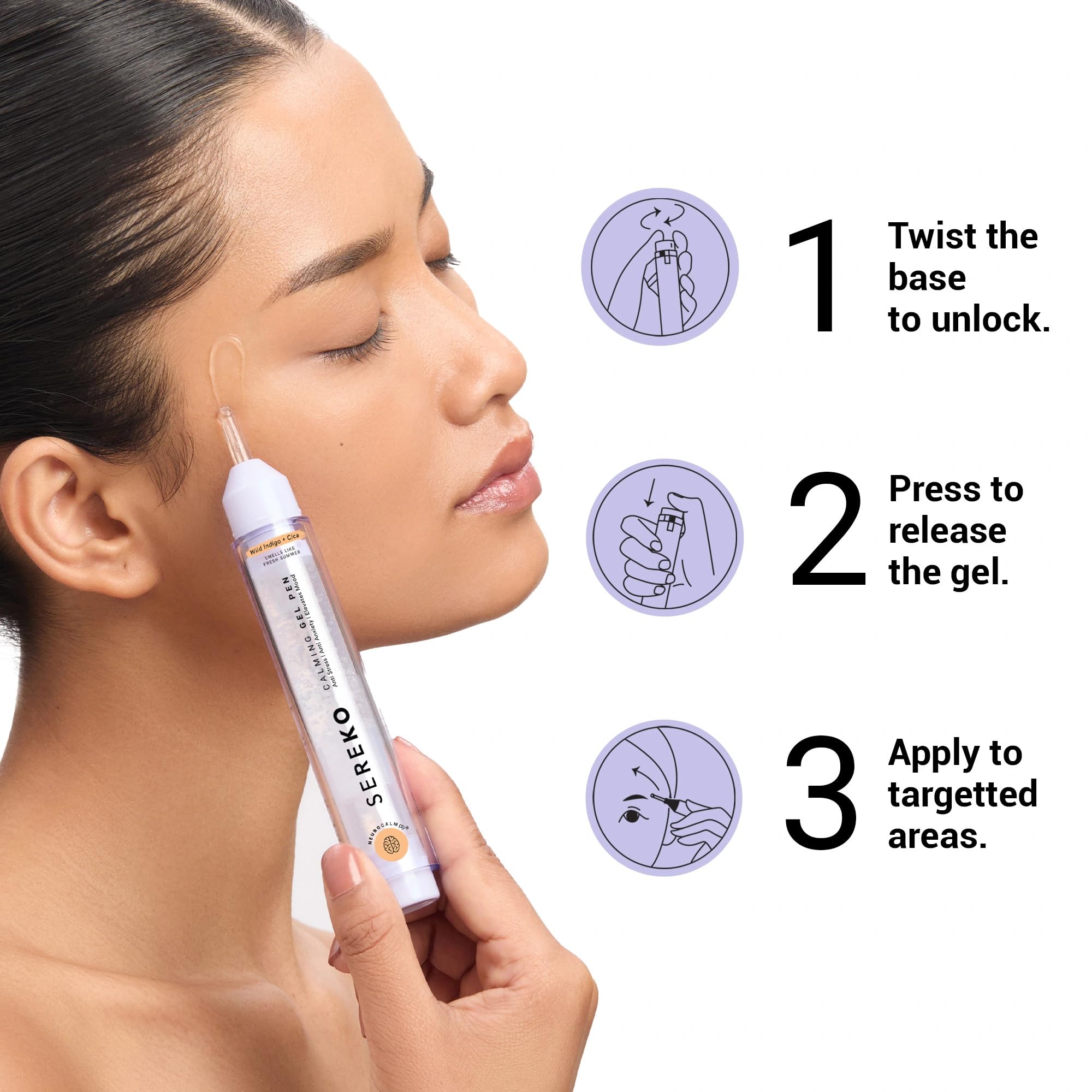 SEREKO Calming Under Eye Gel Pen for Dark Circles, Puffiness & Stress Reduction | With Niacinamide & Cica | Brightens Tired Eyes | Suitable for Men & Women | 10ml 1