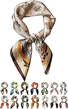 TERTIS Women's Scarf, Silk-like, 27.6 x 27.6 inches (70 x 70 cm), Square, Bandana, Neckerchief, Casual, Work, Office, Versatile, Spring, Summer, Autumn, Bag Decoration, Hair Ornament, Satin Fabric