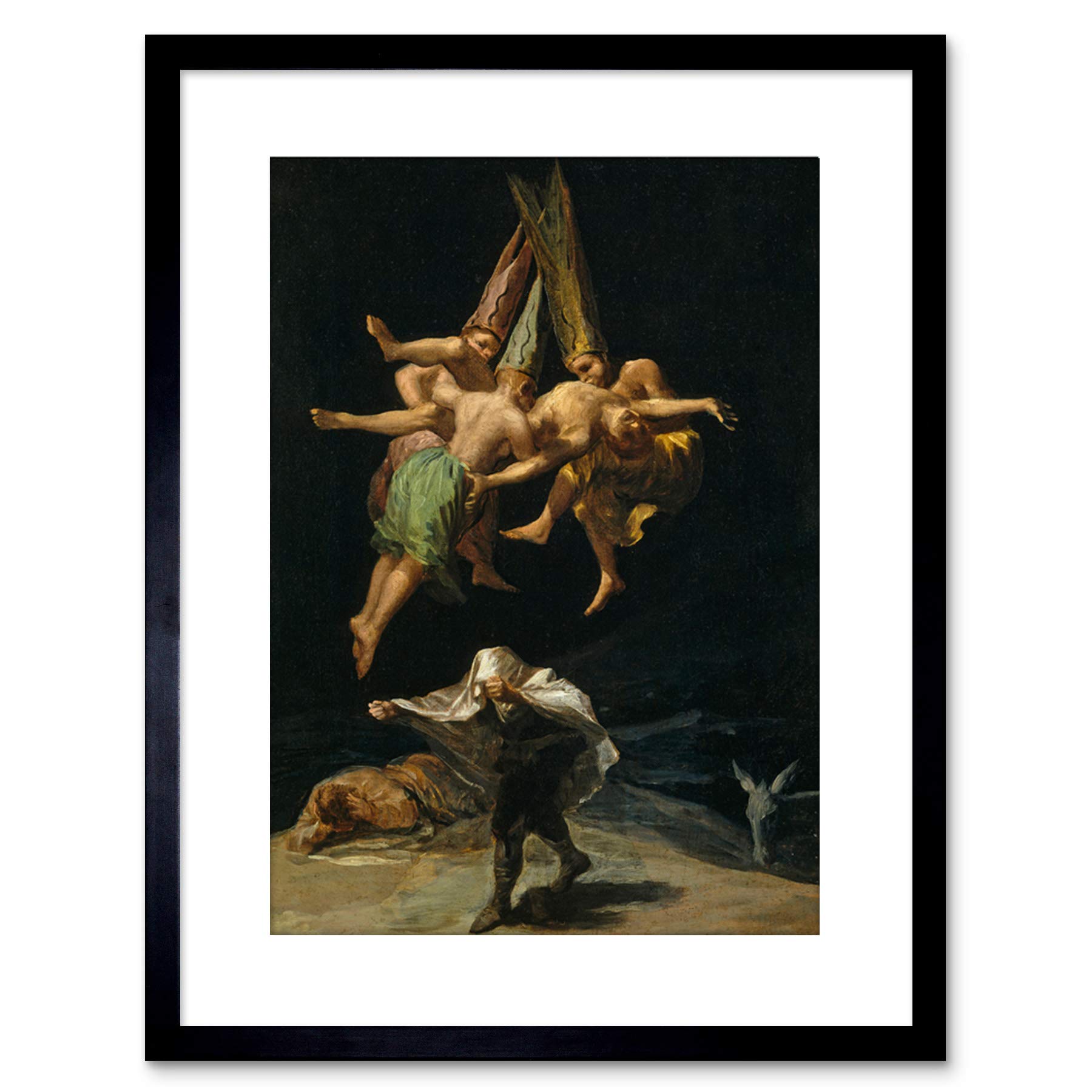Wee Blue Coo Goya The Witches' Flight 9x7'' Framed Art Print F97x13888