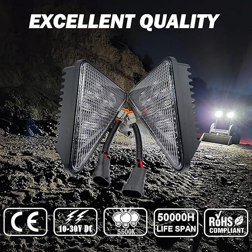 Miniatura 2 de RH&LH - Faros delanteros LED de 30 W, lámpara de trabajo de 12 V, 6000 K, compatible con Bobcat 751 753 763 773 863 864 873 883 Reemplazar OEM NO.