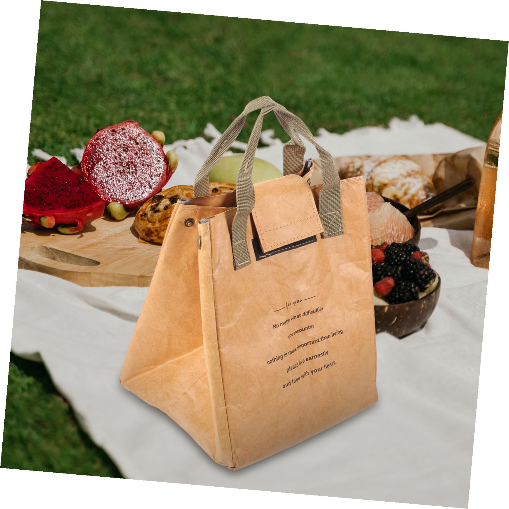 Cabilock 4er-box Bang Papiertüte Eisbeutel Bento-lunch-tasche Mittagessen Lunchbehälter Für Erwachsene Bento-papiertüte Arbeiter Kind Warmer Reis Lebensmittel Spezielles Kraftpapier