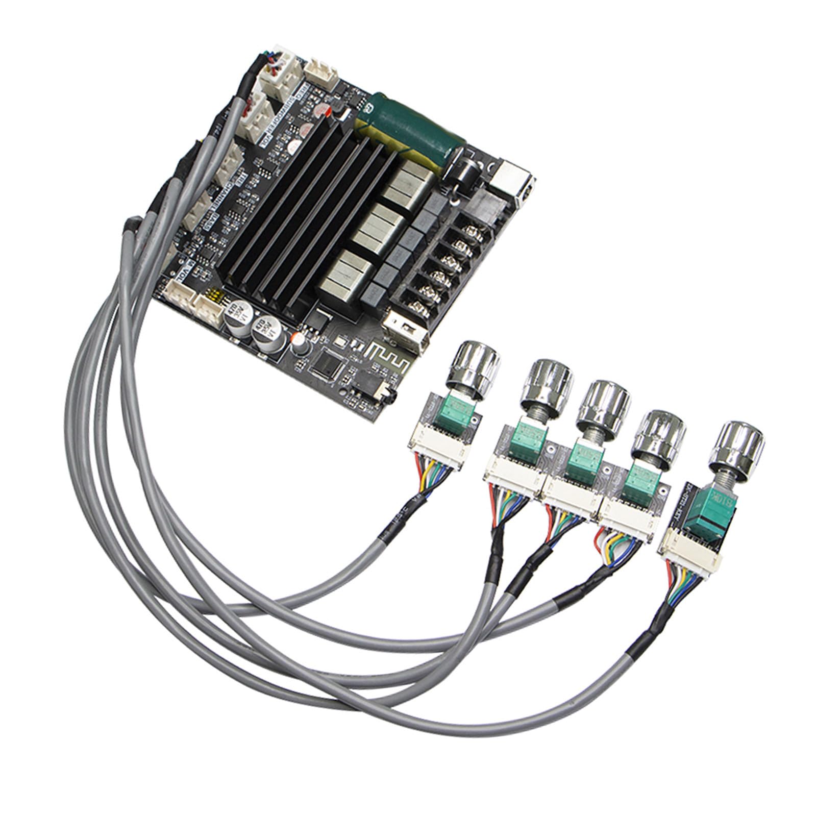 Socobeta Modulo Amplificatore Bluetooth Potente Scheda Amplificatore di Potenza Sonora a 2.1 per Musica e Film Rame 10 X 10 X 2 Cm