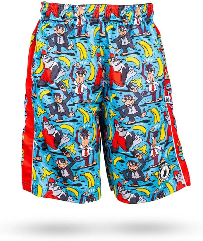 Flow Society Monkey Suit Attack Boys Shorts - LAX - Athletic - Basketball - Baseball - Hockey - Football - Lacrosse - Blue