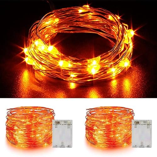 Miniatura 47 de ANJAYLIA 4 Pack Fairy Lights 33ft 100 LED String Lights Battery Operated Mini Twinkle Starry Lights for Wedding, Party, Christmas, Decor, Warm White