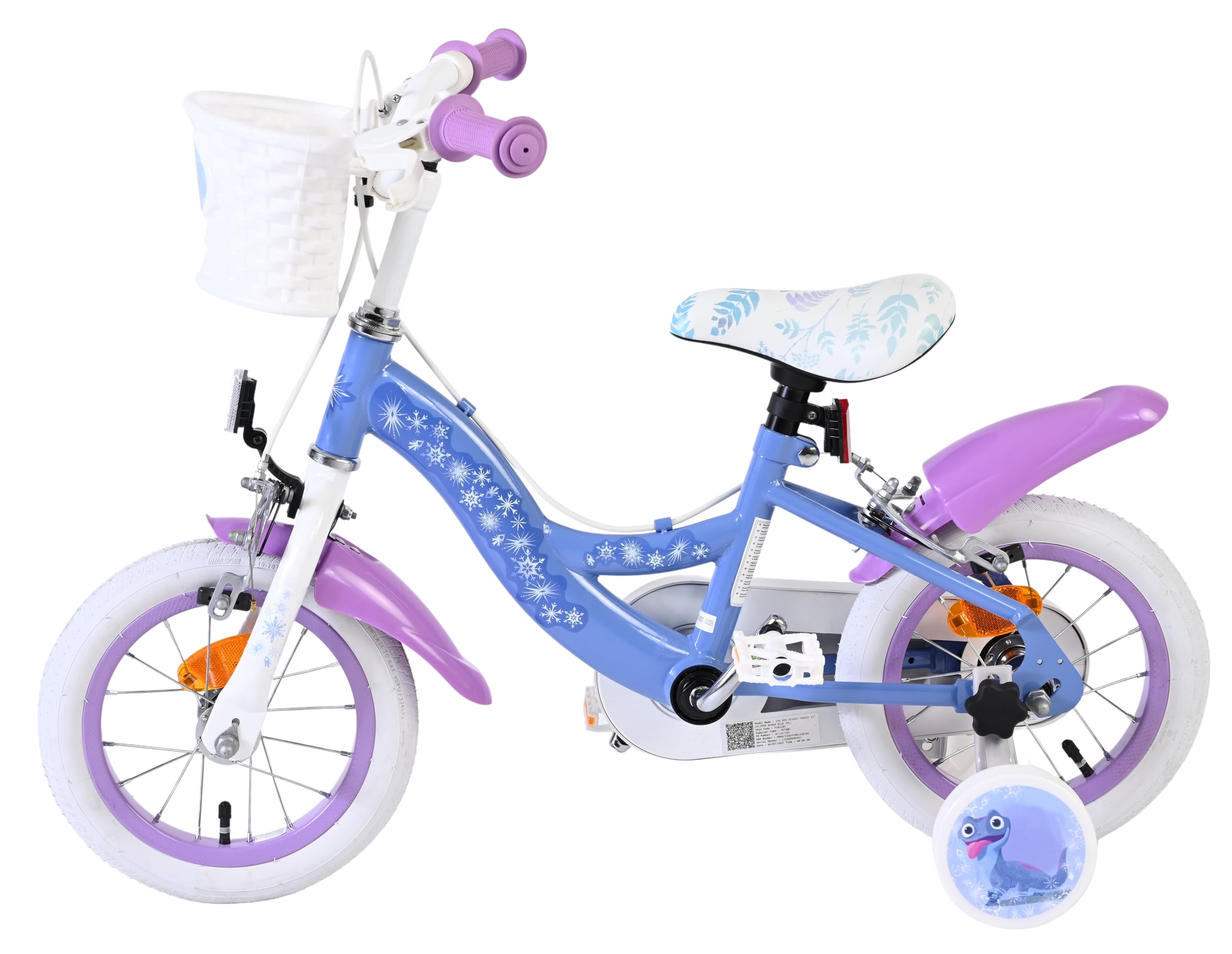 Volare Kinderfahrrad | 3–5 Jahre | Doppelte Handbremse, abnehmbare Stützräder, Pedalreflektoren & Trinkflasche | Verstellbarer Sattel | Geschenk für Mädchen