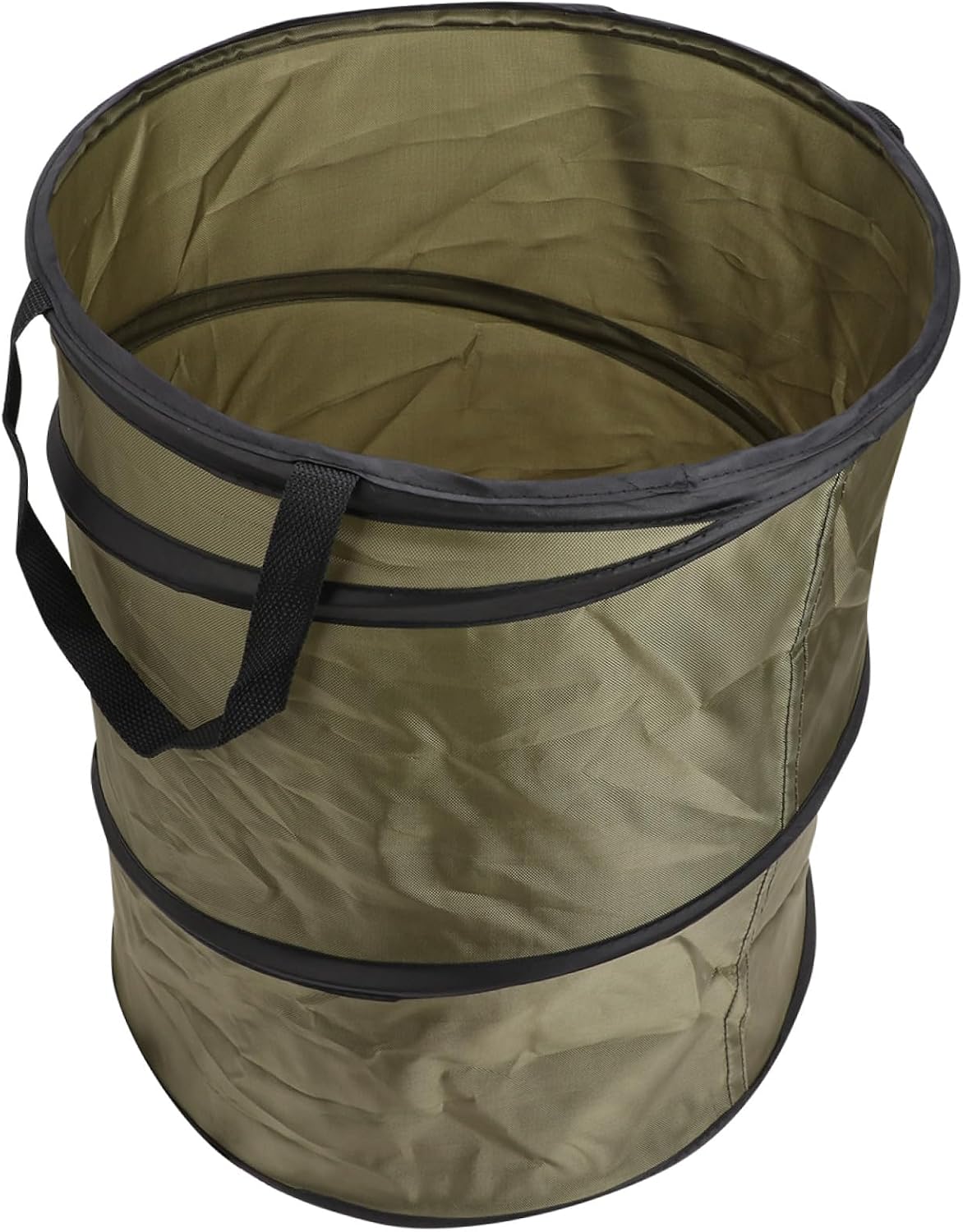 INOOMP Portable Trash Can for Outdoor Collapsible Oxford Easy to Carry Zipper Lid for Camping