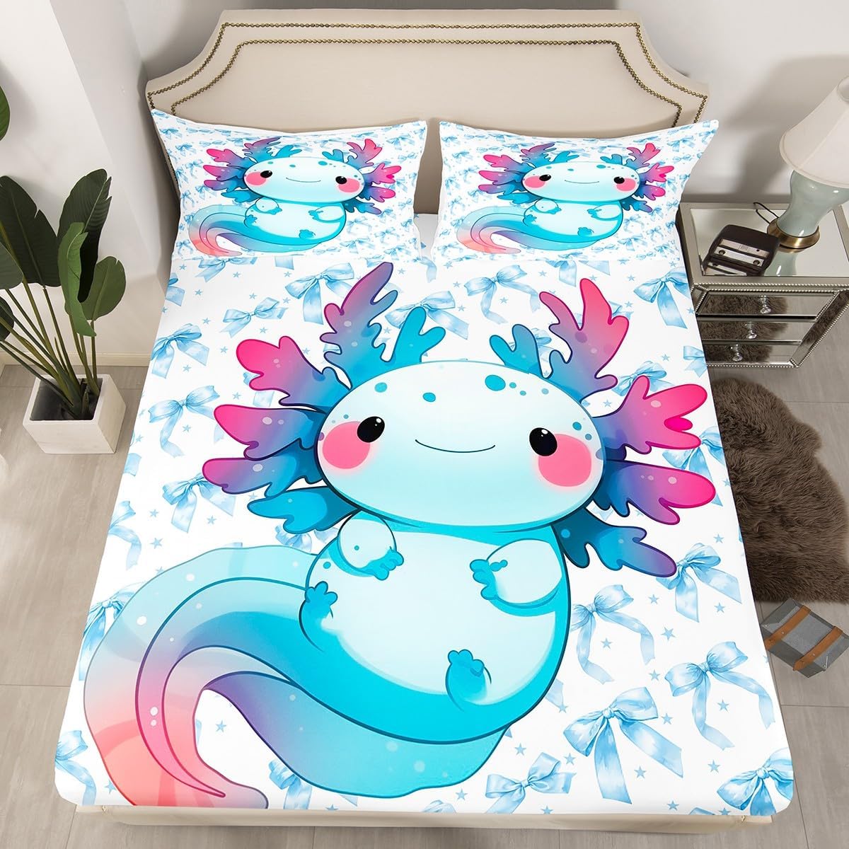 Erosebridal Western Cowgirl Bedding Sets Pink Disco Ball Fitted Sheet, Howdy Cow Girl Sheets for Girls Kids Twin Size Southwestern Boots Bed Sheets Kawaii Pink Bow Bed Set Preppy Room Decor