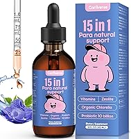 Cartiverse Parasite Cleanse for Kids & Adults: Zeolite Detox Drops with Wormwood, Black Walnut, Chlorella, Oregano - Berry Flavor 2oz