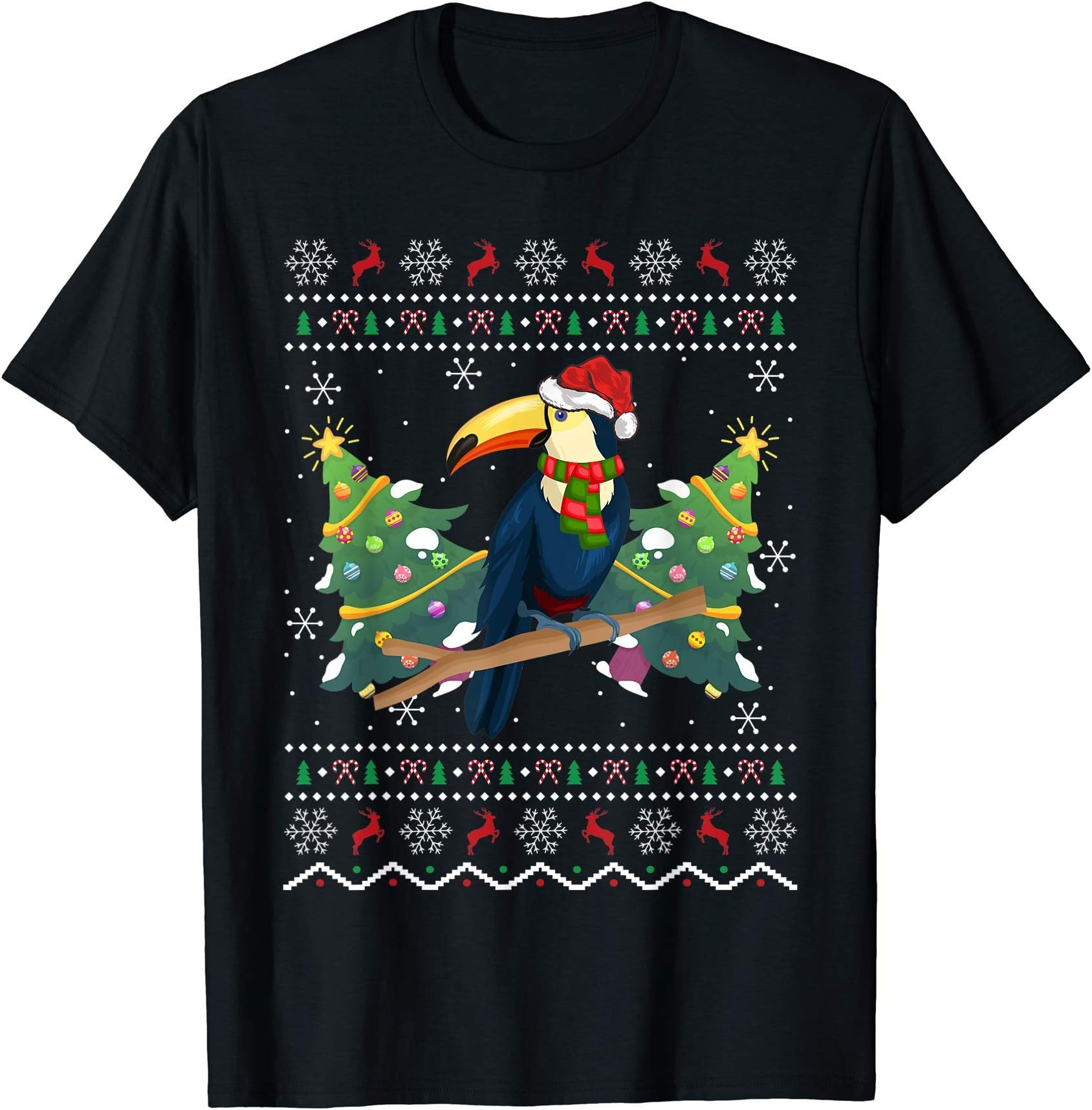 Ugly Toucan Bird Christmas GiftsSanta Hat Toucan Bird Xmas Gift Ugly Toucan Christmas T-Shirt