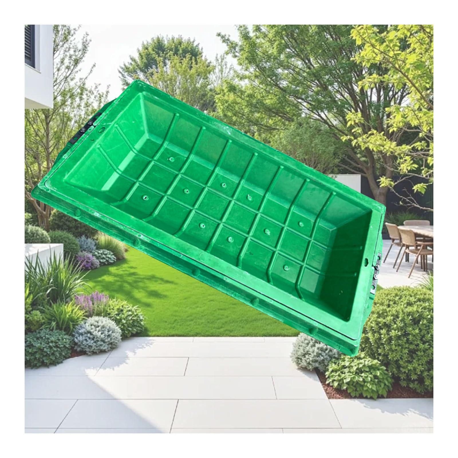 GBRSXYIP Invisible Round Manhole Cover for Grass Decorative Outdoor Frame High Temperature Resistant No Deformationand Stylish (B100*50CM/39.4 * 19.7IN)