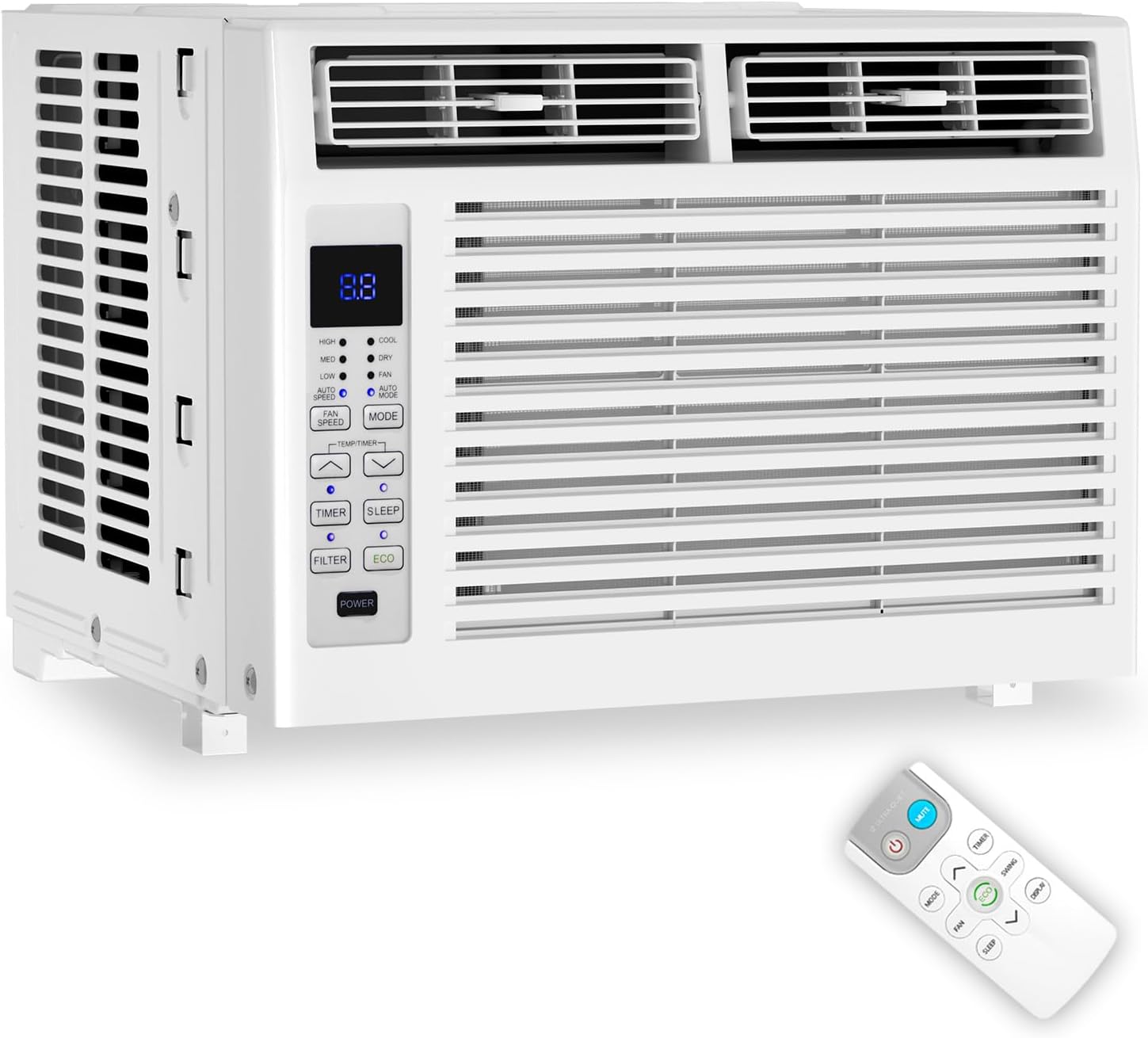 ZAFROA8506W-6K Air Conditioner Window Mounted Room AC Unit, 6000 Btu Cools up to 250 Sq. Ft, White