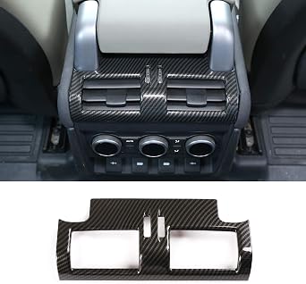 ABS Car Interior Rear Row Air Conditioning Outlet Vent Frame Cover Trim For Land Rover Defender 90 110 130 2020-2021 Car Accessories Carbon Fiber Style, 1