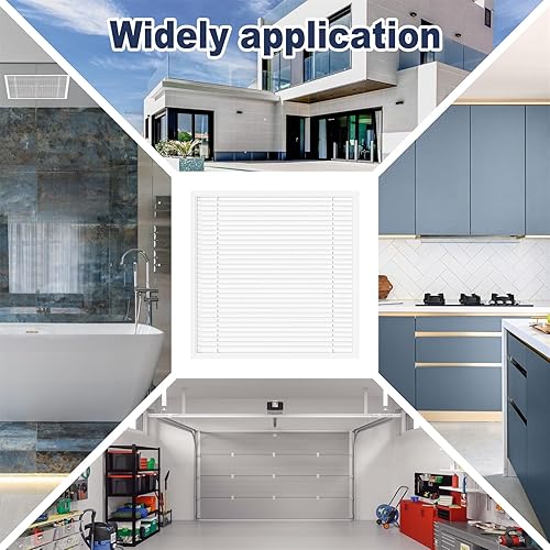 Miniatura 6 de Cubierta de ventilación de retorno de aire de 22.5 pulgadas de ancho x 22.5 pulgadas de alto, rejillas de ventilación de aleación de aluminio