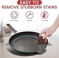 Vista 2 de Raspador de sartenes, 5 piezas de raspador de ollas, raspador de sartenes de plástico, herramienta de raspado multifuncional para la cocina