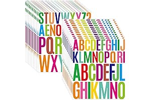 Multicolor Vinyl Letter Stickers - Waterproof and Durable for School, Home, and Craft Projects