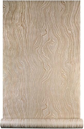Miniatura 5 de Papel tapiz de madera dorada para despegar y pegar, papel tapiz extraíble de color caqui, autoadhesivo, papel tapiz de vinilo moderno para baño y
