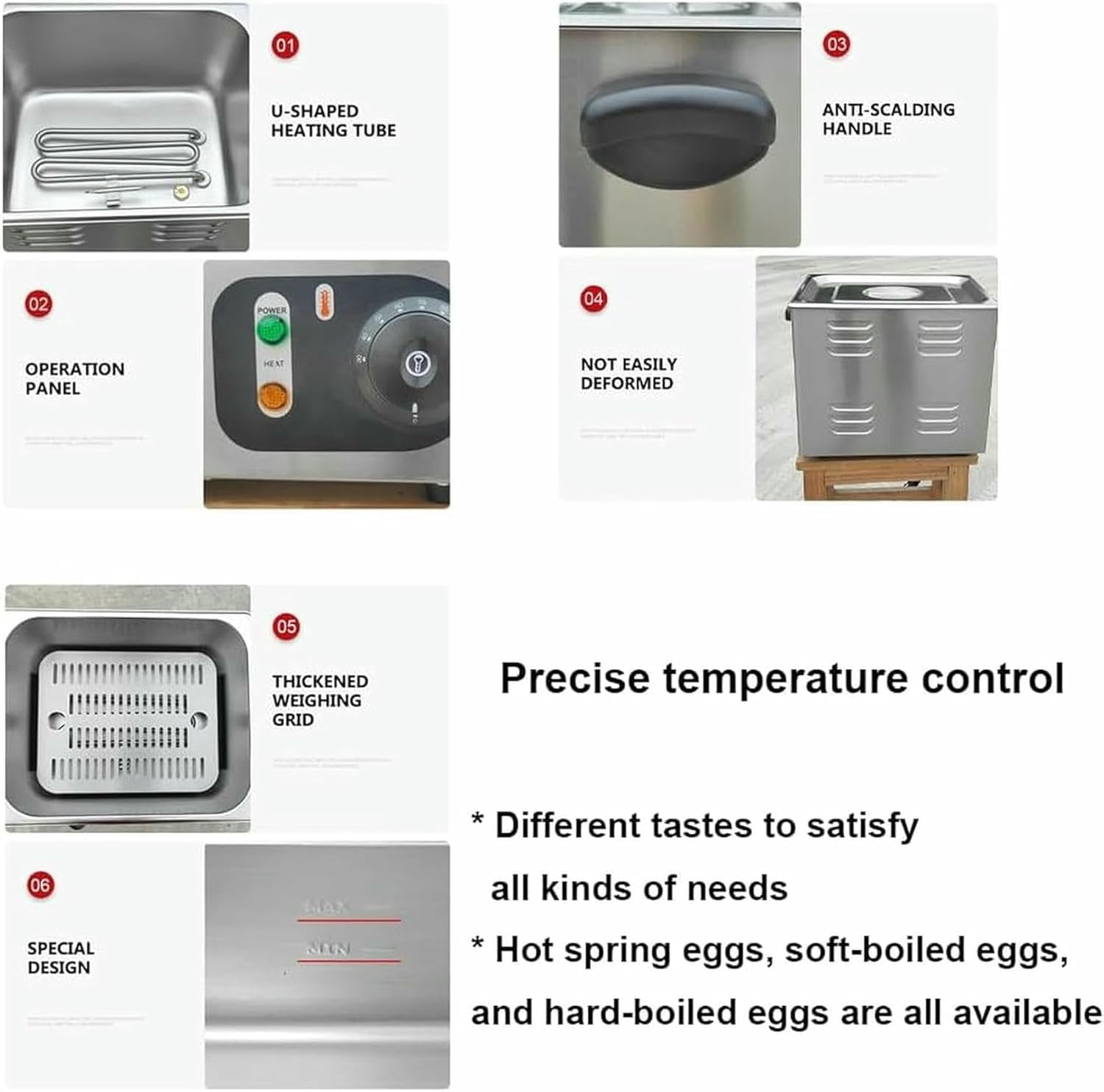 2600 W Commercial Egg Cooking, With Constant Temperature, Easy -To -Make Kitchen Easily 60 Eggs With Hot Water, Suitable Vaporizer For Hot Water Eggs And Soft Eggs ~/